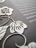 Papercut Ketubah Blooming Garden