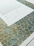 Ketubah Papercut - Geometric (Printed Border)