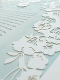Papercut Ketubah Cherry Blossoms