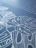 Signature Ketubah - Tropical Flora on Bookcloth