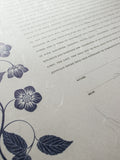 Signature Ketubah Design (Washi Paper) Blooming Garden