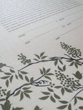 Signature Ketubah - Grapevines on Bookcloth