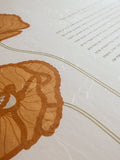 Signature Ketubah - Poppies on Washi Paper