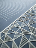 Ketubah Papercut - Geometric (Classic Design)