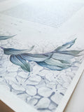 Signature Ketubah Green Laurel on Bookcloth