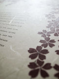 Signature Ketubah Design (Washi Paper) Falling Blossoms