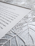 Ketubah Papercut - Tropical Frame (Metallic Border)