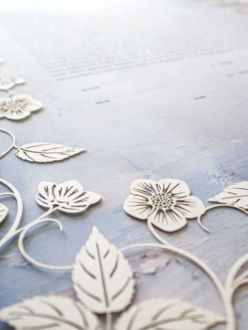 Ketubah Papercut - Blooming Garden (Classic Design)