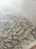 Signature Ketubah Design (Washi Paper) Peonies