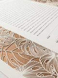 Ketubah Papercut - Tropical Frame (Metallic Border)