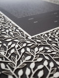Ketubah Papercut - Lace Leaves (Classic Design)