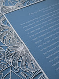 Ketubah Papercut - Tropical Frame (Classic Design)