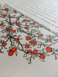 Signature Ketubah Branch Frame on Washi Paper