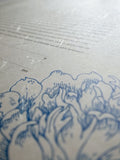 Signature Ketubah Design (Washi Paper) Peony Corner