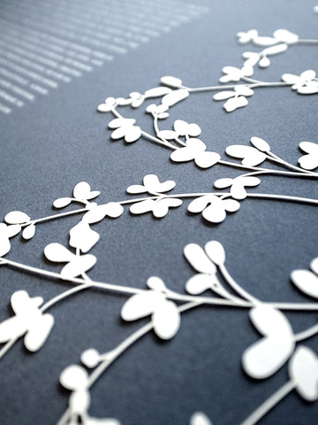 Papercut Ketubah Sprigs