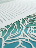 Papercut Ketubah Roses Frame