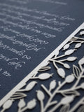 Ketubah Papercut - Lace Leaves (Classic Design)
