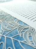 Ketubah Papercut - Tropical Frame (Printed Border)