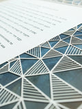 Ketubah Papercut - Geometric (Printed Border)