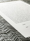 Papercut Ketubah Chevron Lines