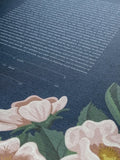 Signature Ketubah Blooming Roses on Bookcloth