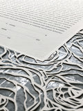 Ketubah Papercut - Roses Frame (Metallic Border)