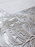 Ketubah Papercut - Tropical Frame (Metallic Border)