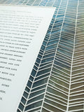 Ketubah Papercut - Chevron Lines (Printed Border)