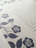 Signature Ketubah Design (Washi Paper) Blooming Garden