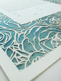 Ketubah Papercut - Roses Frame (Printed Border)