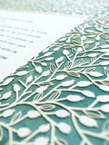 Ketubah Papercut - Lace Leaves (Printed Border)