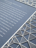 Ketubah Papercut - Geometric (Classic Design)