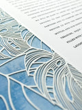 Ketubah Papercut - Tropical Frame (Printed Border)