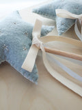 Soft Blue Flower Girl Star Wand - Free Shipping