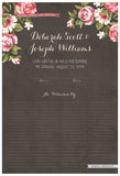 Quaker Marriage Certificate - Blooming Peonies (parchment charcoal)