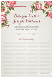 Quaker Marriage Certificate - Blooming Peonies (ascot gray)