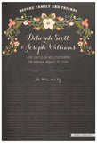 Quaker Marriage Certificate - Flower Garland (chalkboard charcoal)