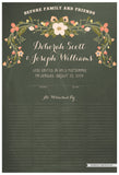 Quaker Marriage Certificate - Flower Garland (chalkboard moss)