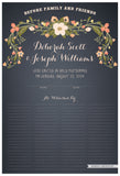 Quaker Marriage Certificate - Flower Garland (slate blue)