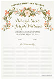 Quaker Marriage Certificate - Flower Garland (eggshell)