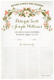 Quaker Marriage Certificate - Flower Garland (watercolor eggshell)