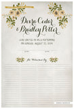 Marriage Certificate - Folk Garland (watercolor ascot gray/vanilla flowers)