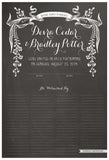 Quaker Marriage Certificate - Wild Flowers (chalkboard charcoal)