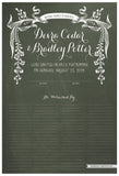 Quaker Marriage Certificate - Wild Flowers (chalkboard moss)