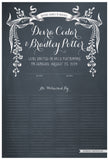 Quaker Marriage Certificate - Wild Flowers (chalkboard slate blue)