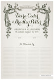 Quaker Marriage Certificate - Wild Flowers (ascot gray)