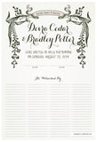 Quaker Marriage Certificate - Wild Flowers (eggshell)