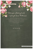 Quaker Marriage Certificate - Blooming Peonies (chalkboard moss)