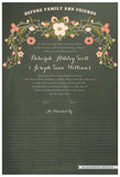 Quaker Marriage Certificate - Flower Garland (chalkboard moss)
