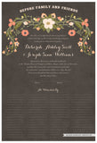 Quaker Marriage Certificate - Flower Garland (parchment charcoal)